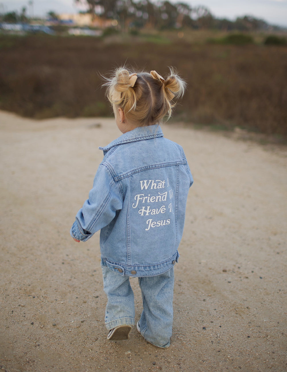Kids Denim Jacket Heavyweight Regular Fit What a Friend in Jesus