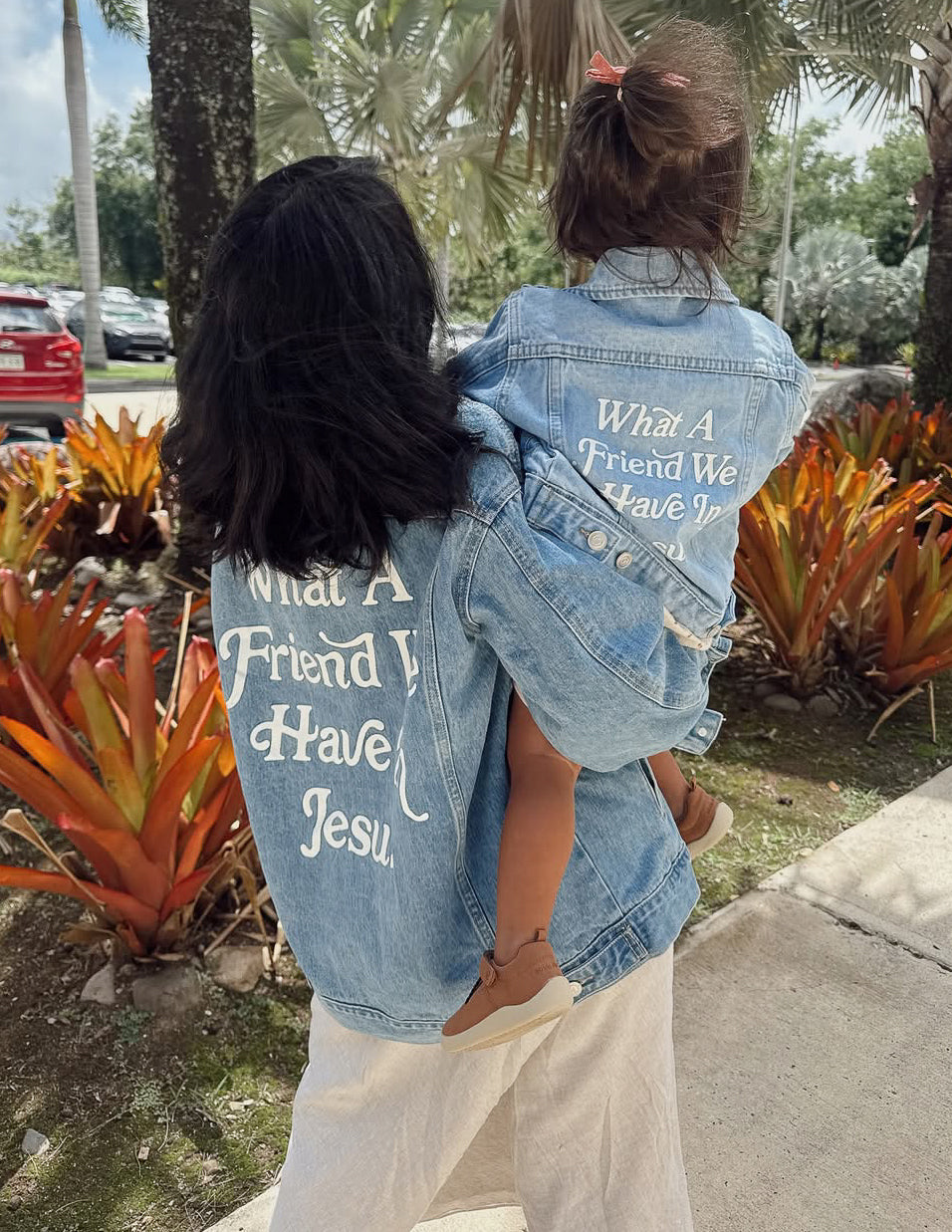 Kids Denim Jacket Heavyweight Regular Fit What a Friend in Jesus