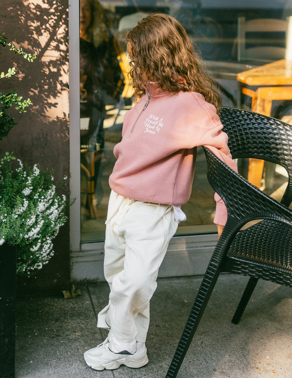What a Friend in Jesus Kids Ash Rose Half-Zip Elevated Faith