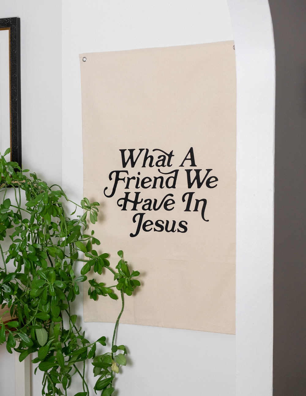 What a Friend in Jesus Thick Cotton Canvas Tapestry