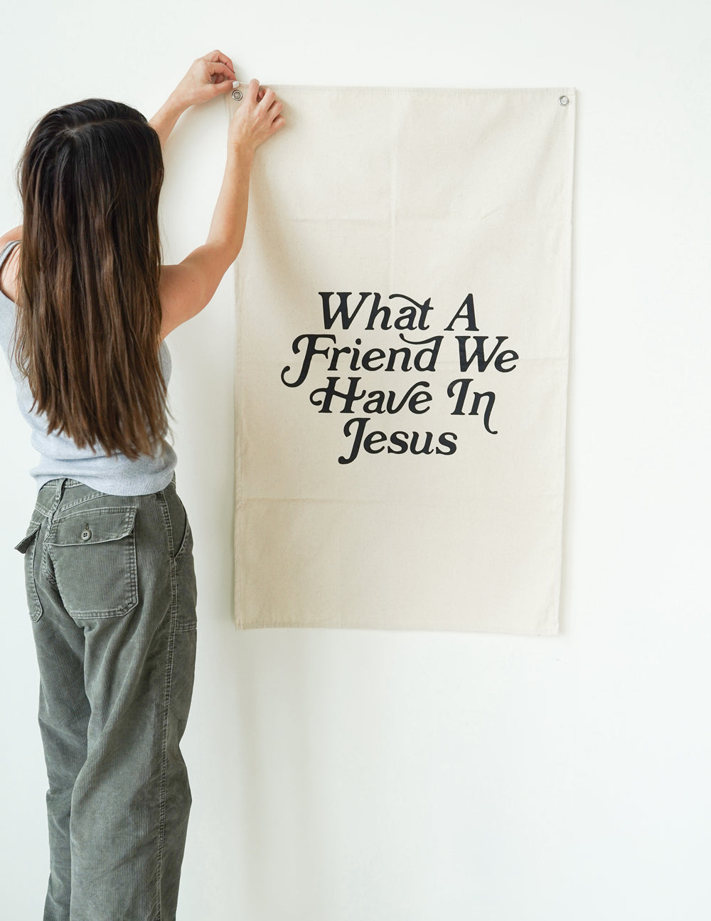 What a Friend in Jesus Thick Cotton Canvas Tapestry