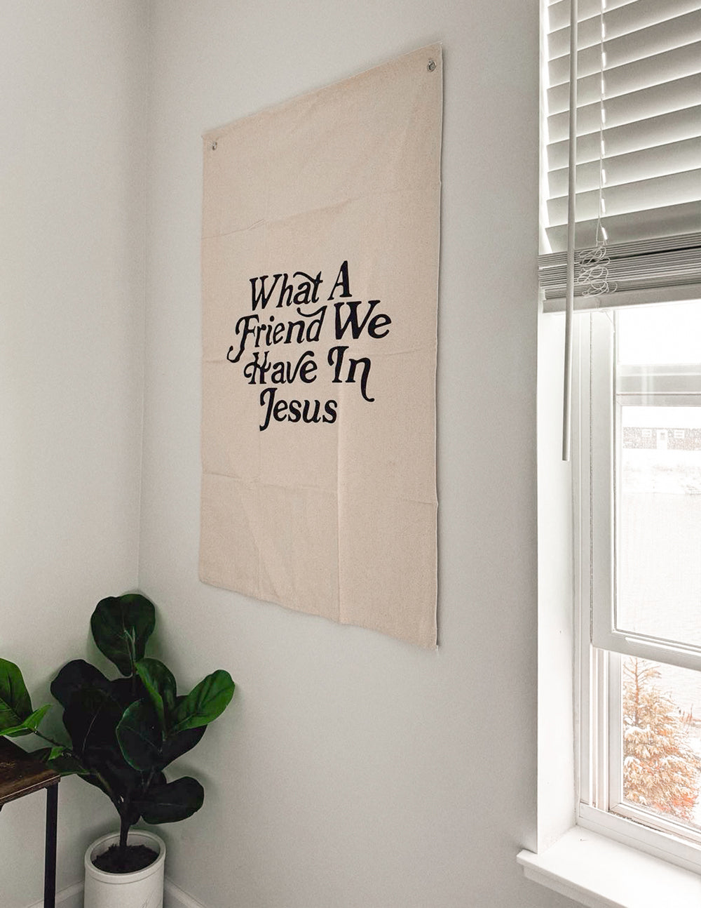 What a Friend in Jesus Thick Cotton Canvas Tapestry