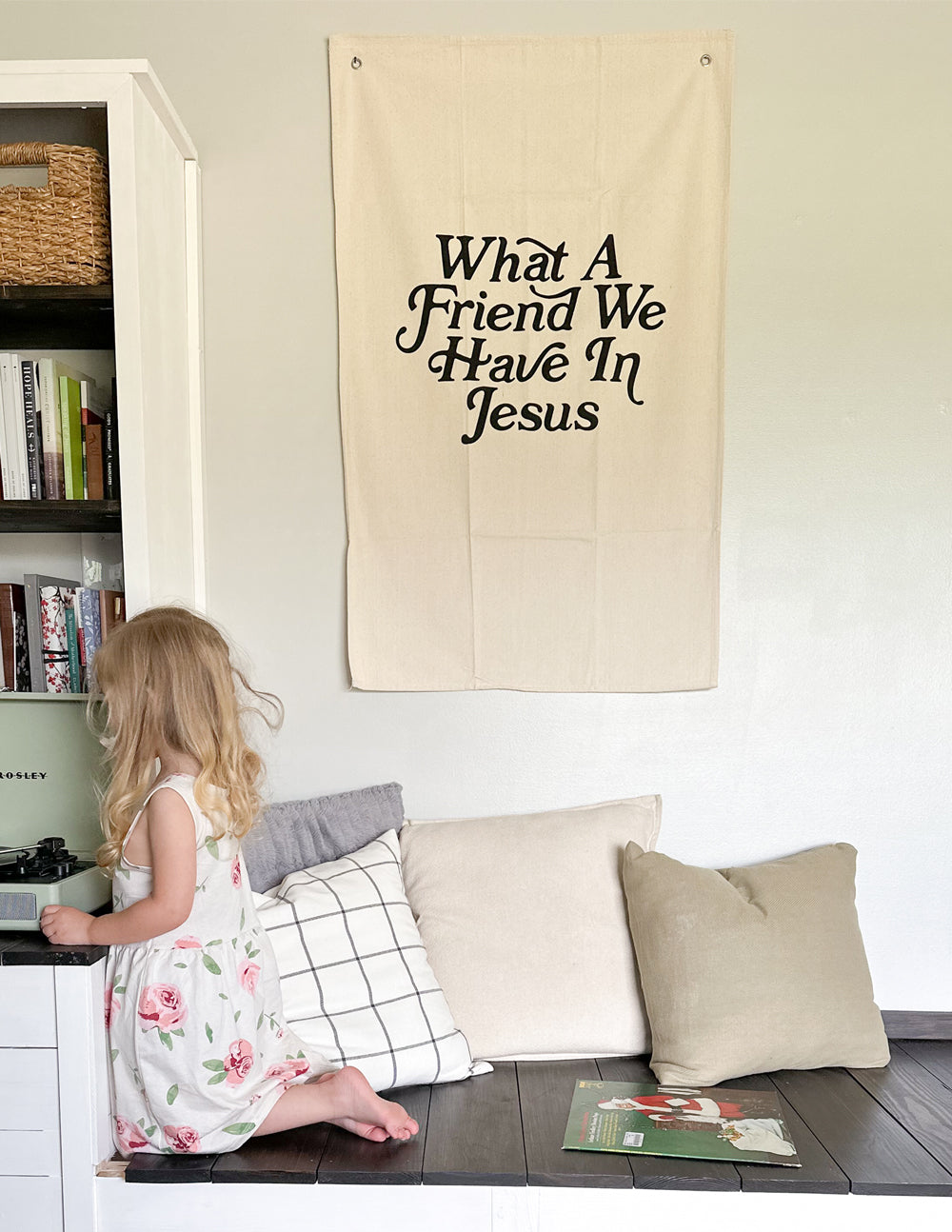 What a Friend in Jesus Thick Cotton Canvas Tapestry