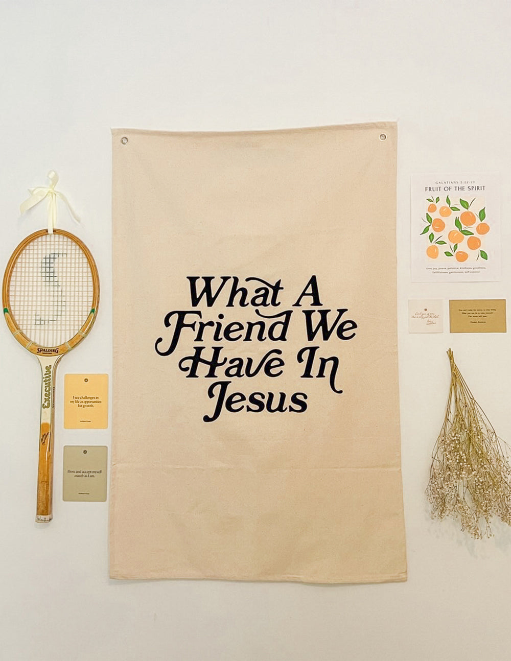 What a Friend in Jesus Thick Cotton Canvas Tapestry