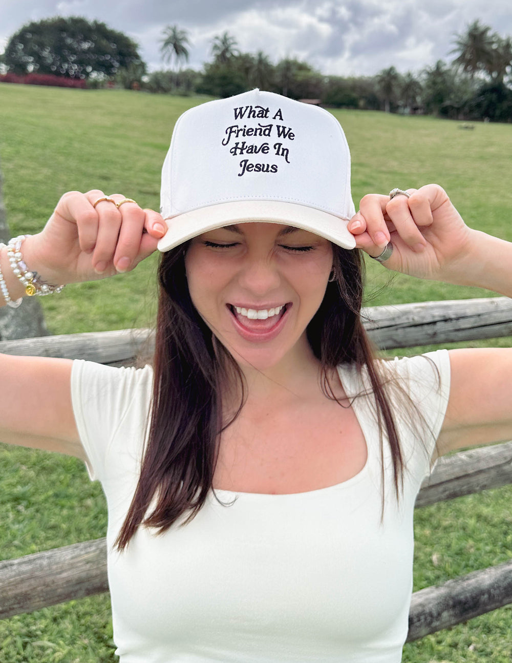 What a Friend in Jesus 100% Cotton Trucker Hat