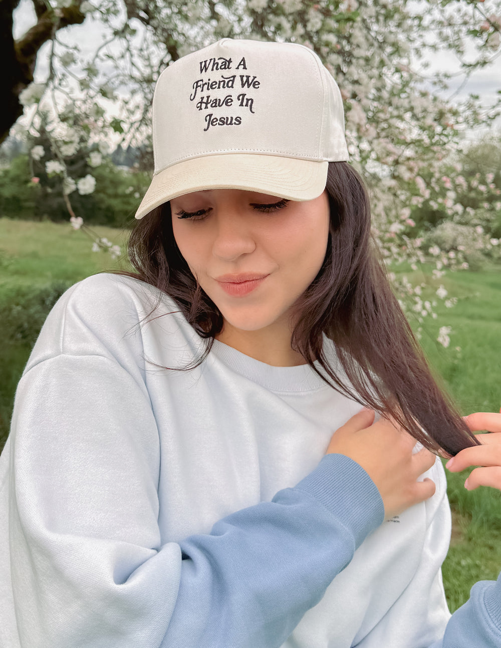 What a Friend in Jesus 100% Cotton Trucker Hat