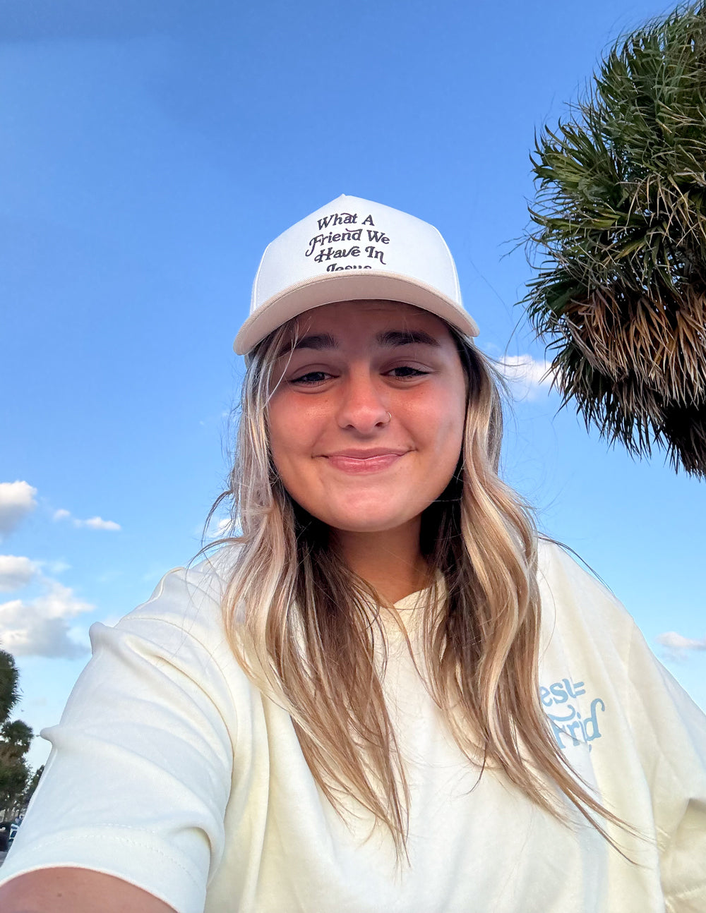 What a Friend in Jesus 100% Cotton Trucker Hat