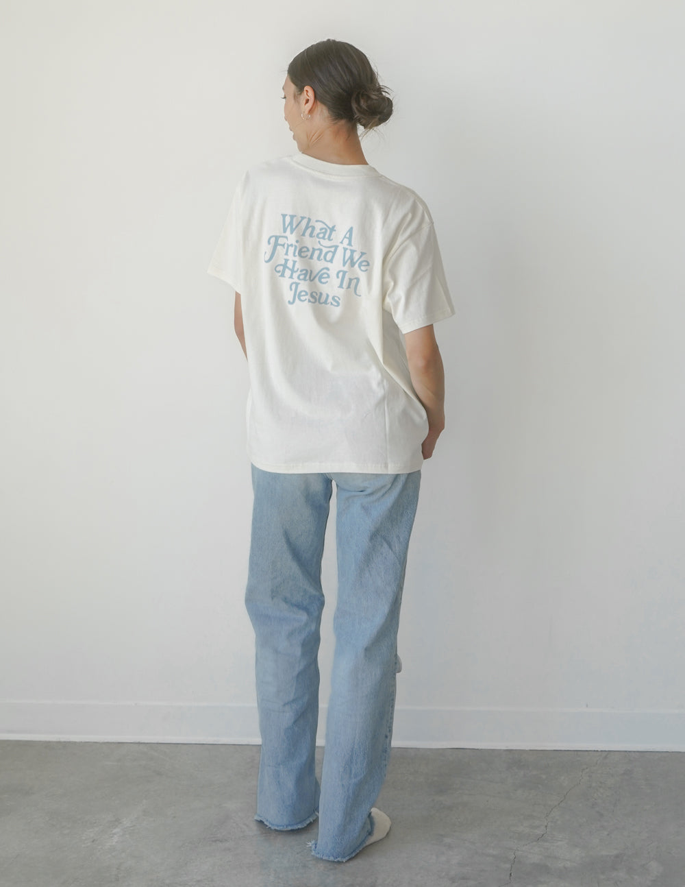What a Friend in Jesus Ivory Unisex Tee