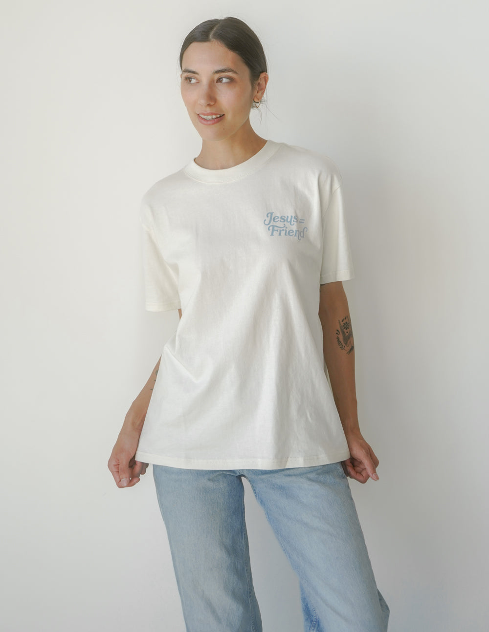 What a Friend in Jesus Ivory Unisex Tee