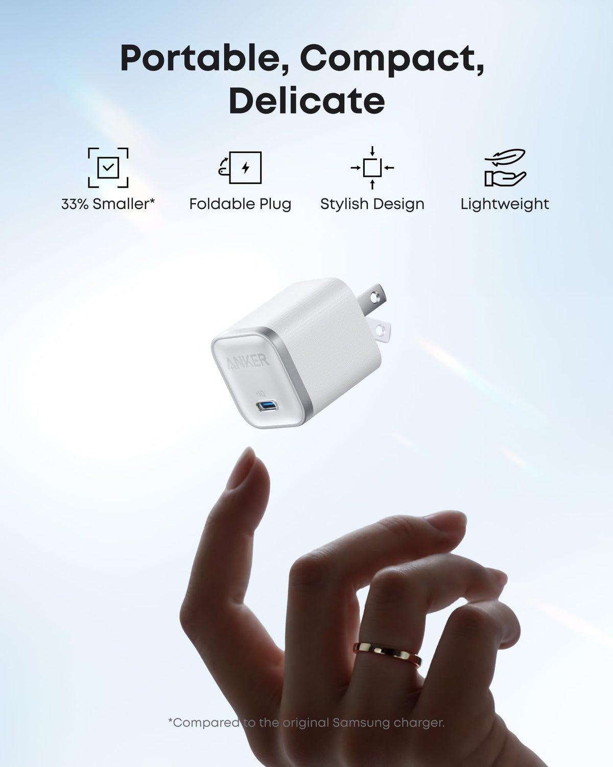 Anker Nano 45W USB-C Charger with USB-C to USB-C Cable