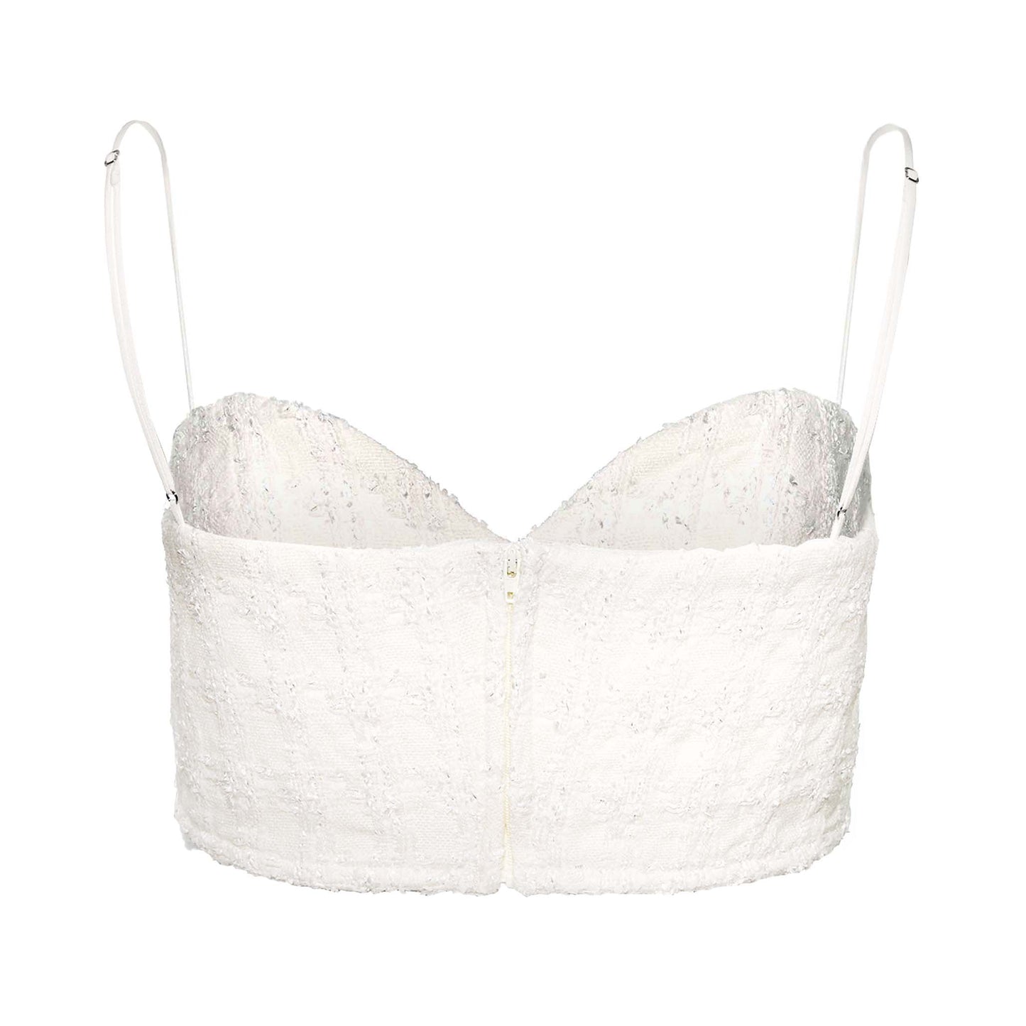 Pearl White Light Tweed Bralette ADIBA