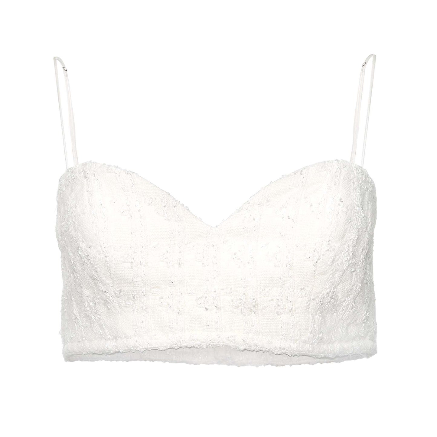 Pearl White Light Tweed Bralette ADIBA