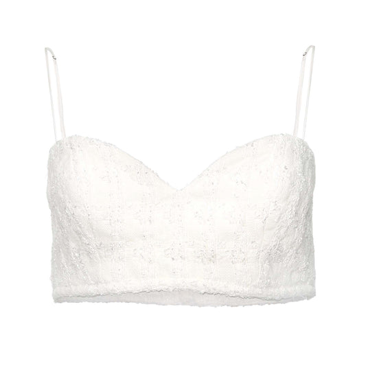 Pearl White Light Tweed Bralette ADIBA