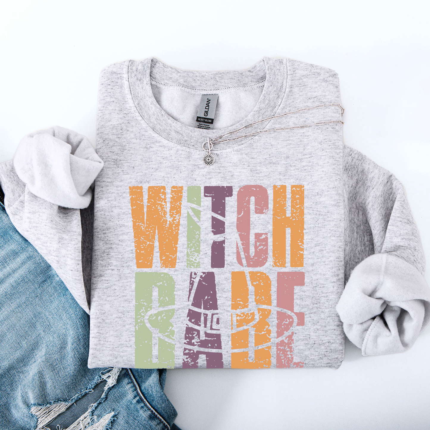 Witch Babe, Halloween, Mood, Vibes Sweatshirt
