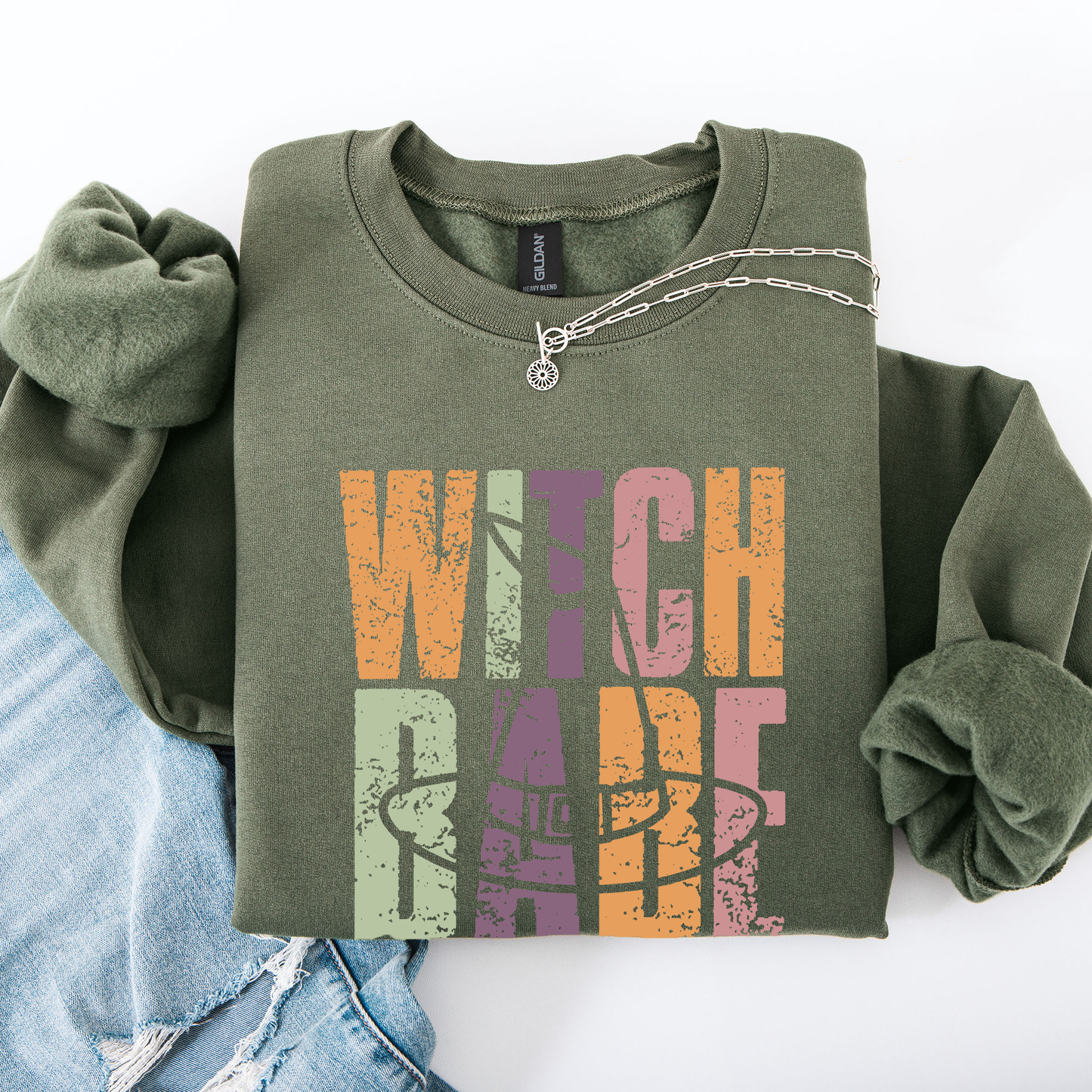 Witch Babe, Halloween, Mood, Vibes Sweatshirt