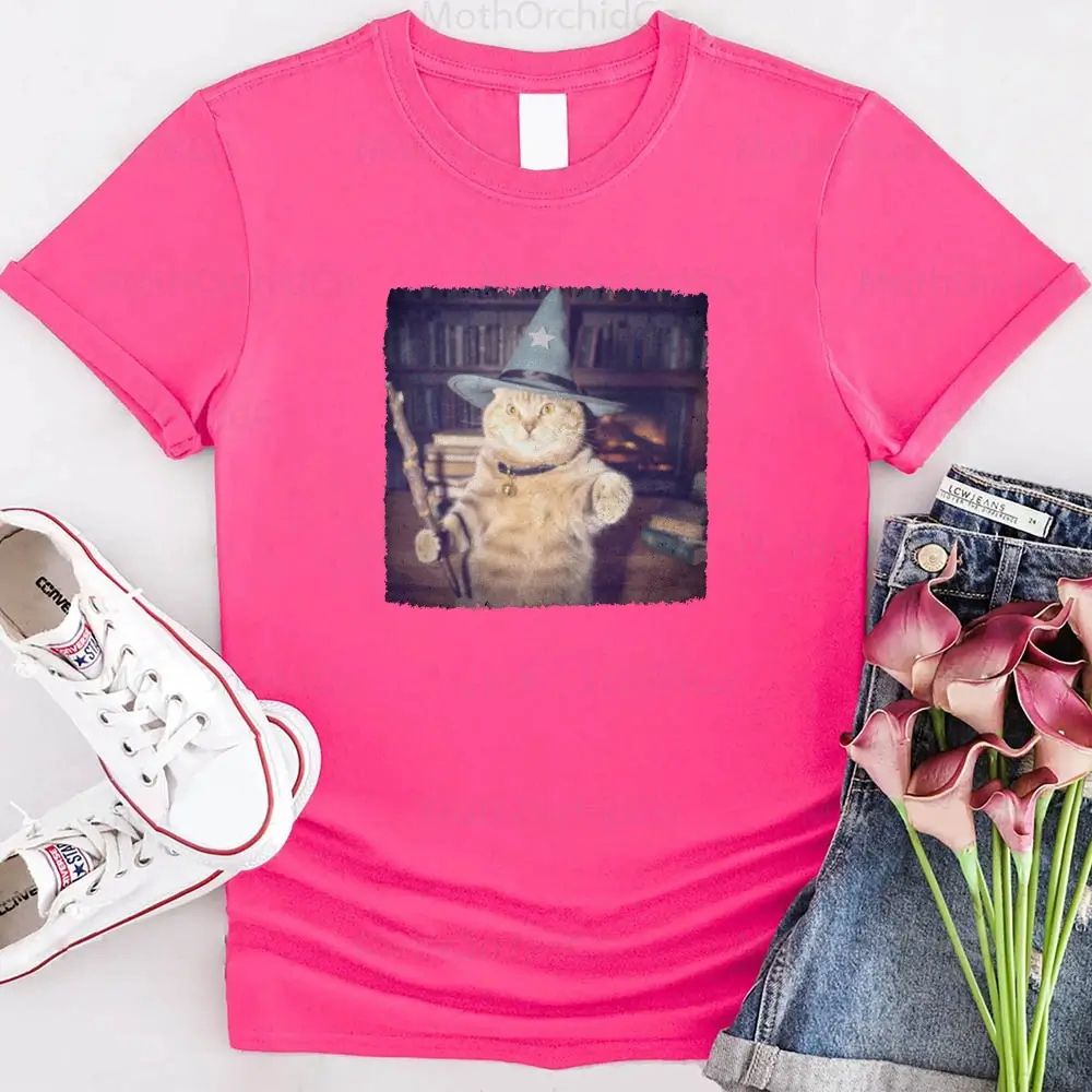 Wizard Cat Halloween Shirt – Funny Cat Meme Graphic Tee