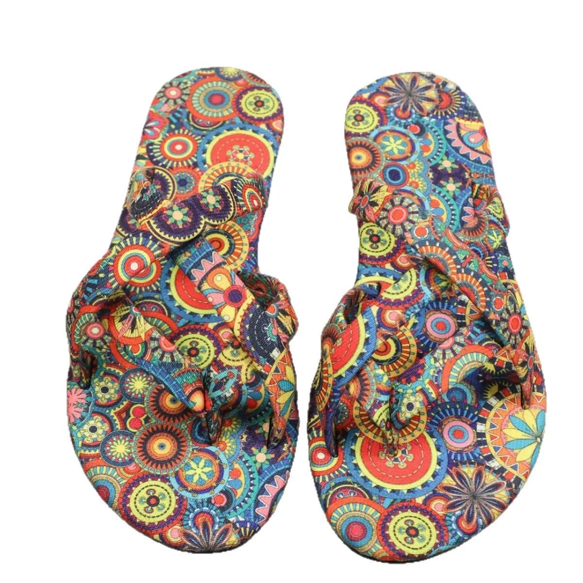 Boho Printed Flat Slippers Lightweight Women’s Slippers