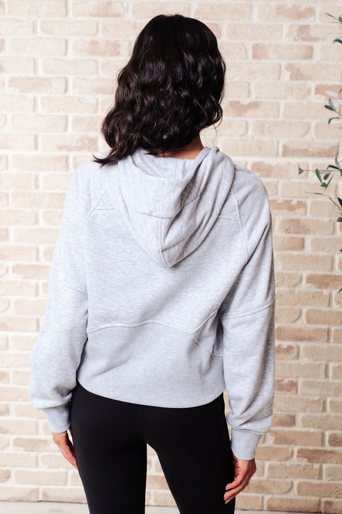 Grey Terry Cloth Hooded Pullover Working Up A Sweat