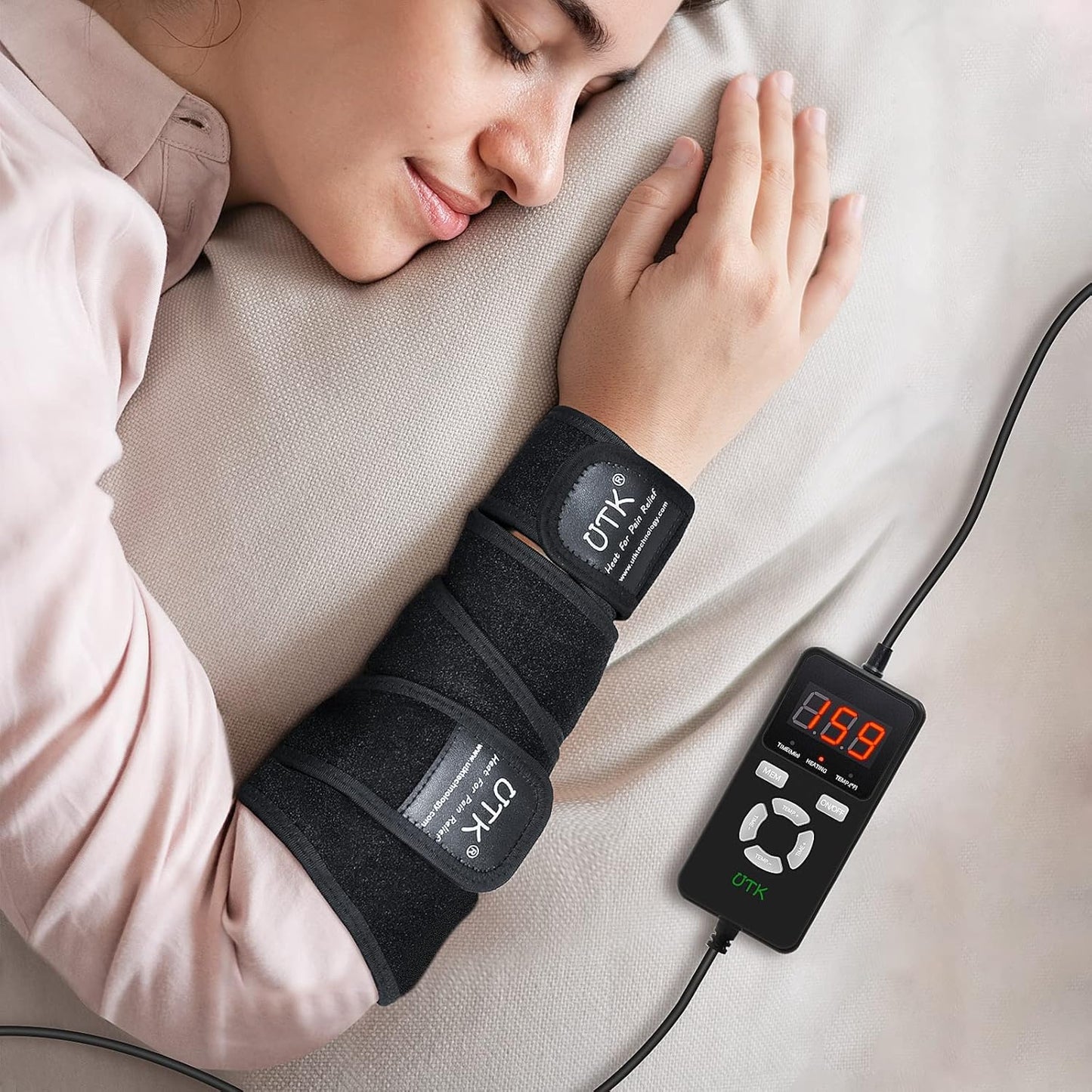Far Infrared Heating Pad Wrap with Far Jade Long Heating Tape iReliev