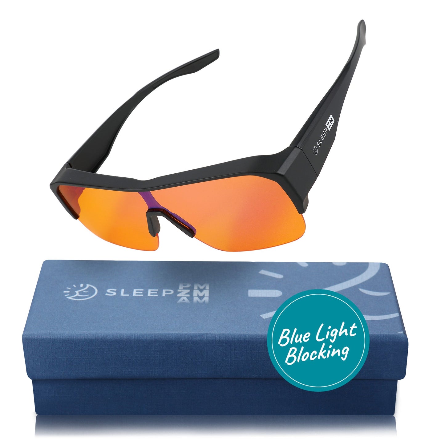 Night-time XXL Fit Over Blue Light Blocking Glasses Black SleepZM