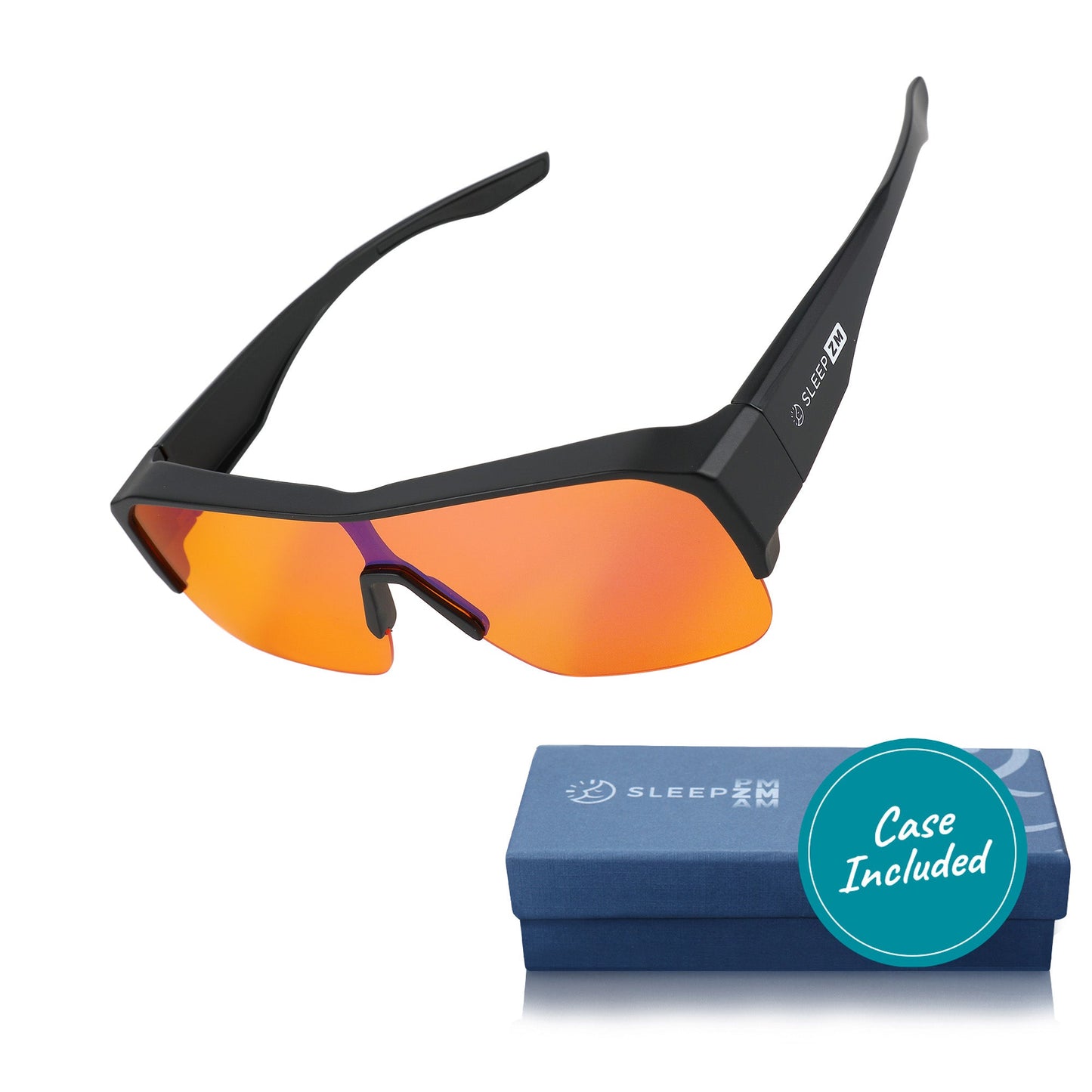 Night-time XXL Fit Over Blue Light Blocking Glasses Black SleepZM