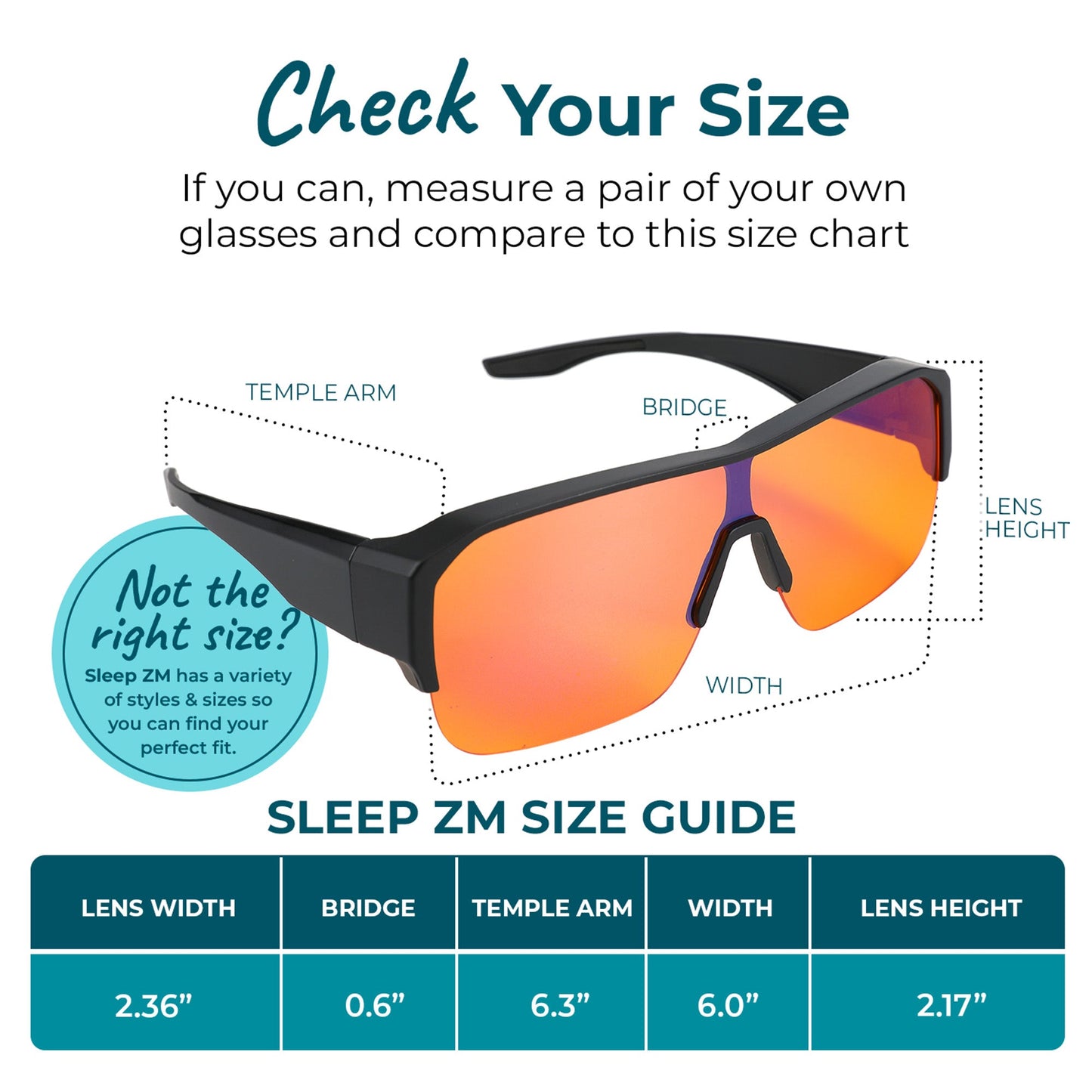 Night-time XXL Fit Over Blue Light Blocking Glasses Black SleepZM