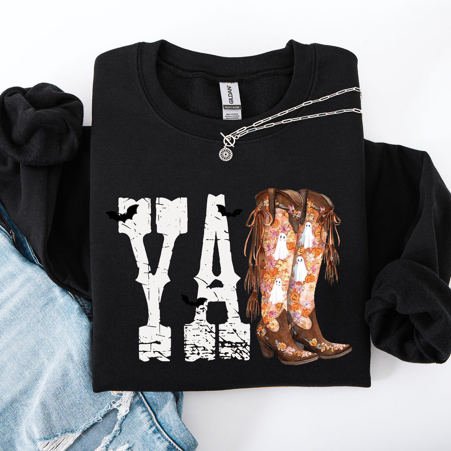 Y'all, Cowboy Boots, Western, Halloween, Autumn, Fall Sweatshirt