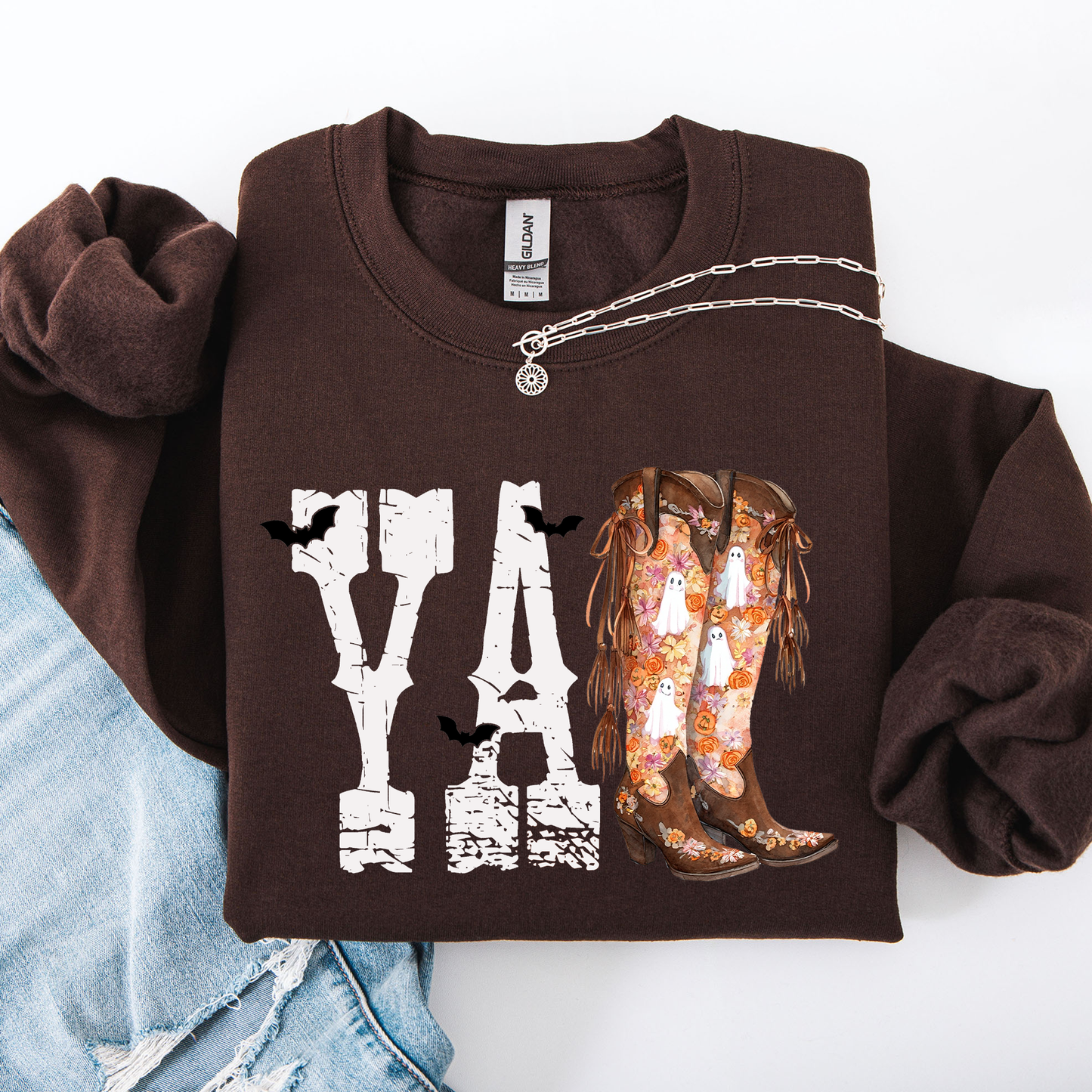 Y'all, Cowboy Boots, Western, Halloween, Autumn, Fall Sweatshirt
