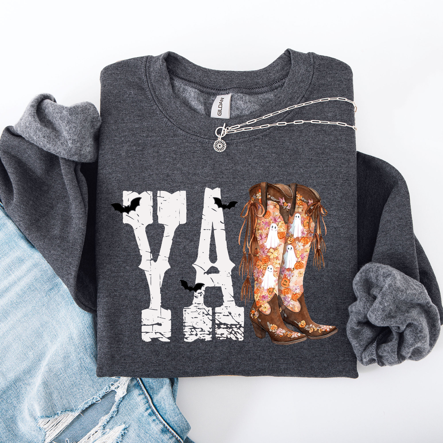 Y'all, Cowboy Boots, Western, Halloween, Autumn, Fall Sweatshirt