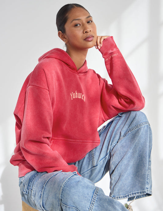 Yahweh Ribbon Red Unisex Hoodie