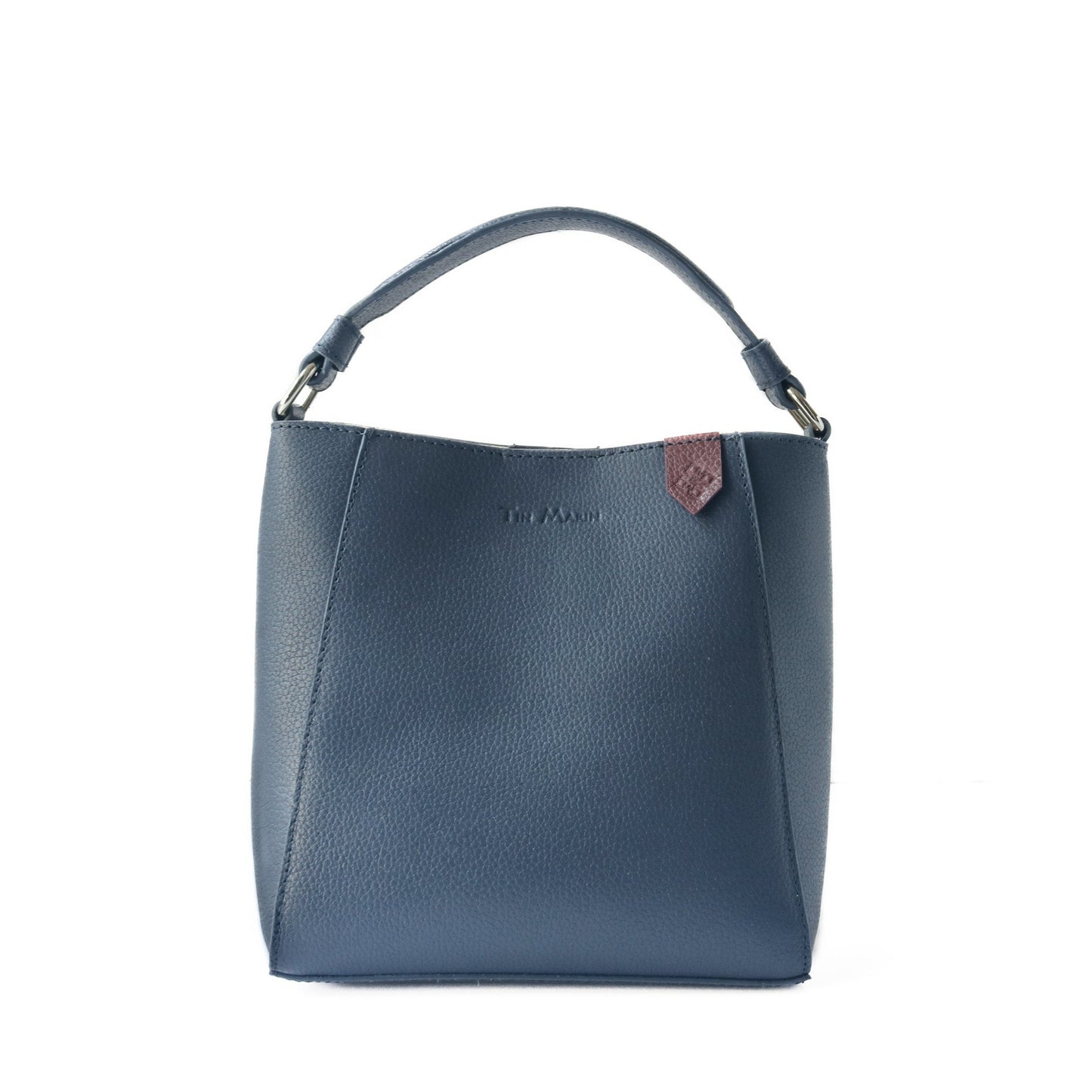 Yaya Leather Durable Bucket Bag Tin Marin