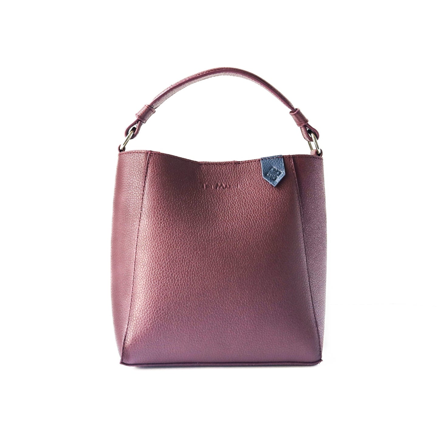 Yaya Leather Durable Bucket Bag Tin Marin