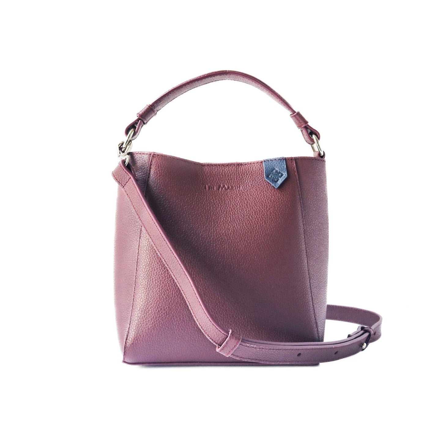 Yaya Leather Durable Bucket Bag Tin Marin