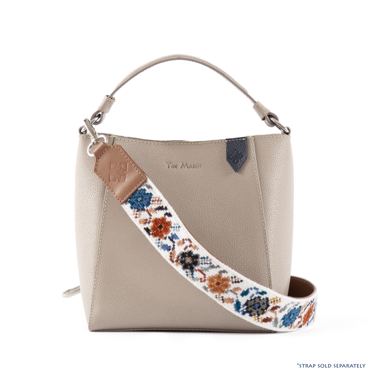 Yaya Leather Durable Bucket Bag Tin Marin