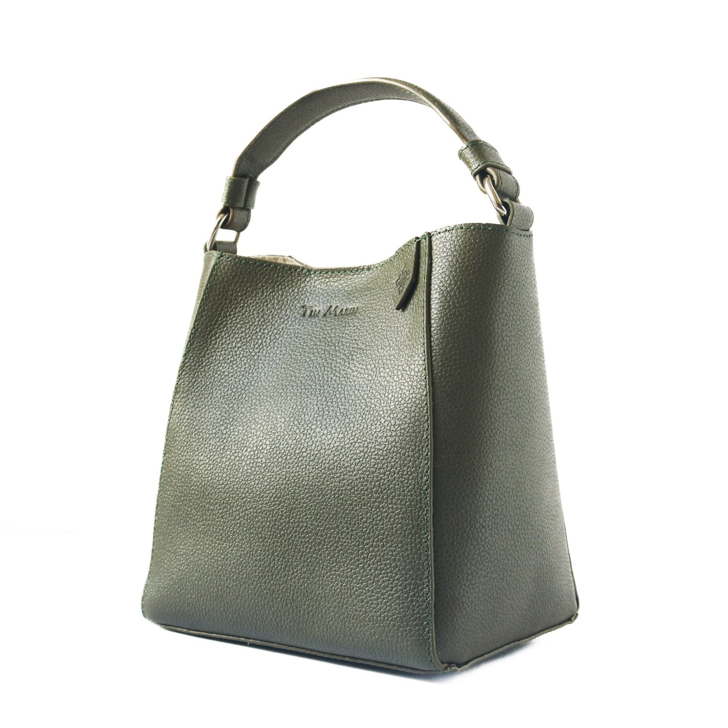 Yaya Leather Durable Bucket Bag Tin Marin