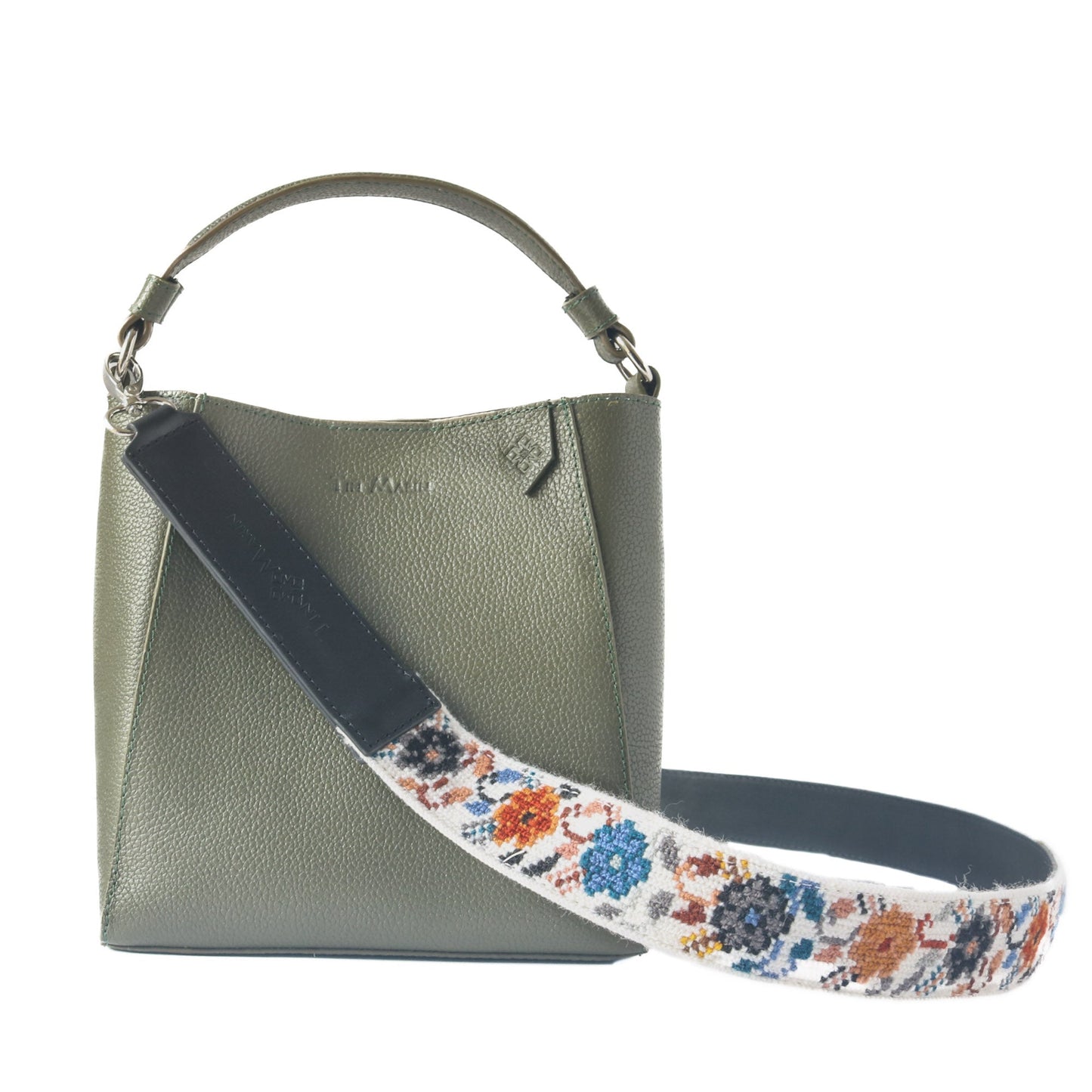 Yaya Leather Durable Bucket Bag Tin Marin