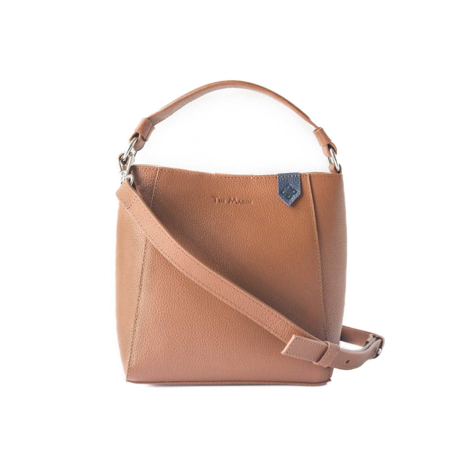 Yaya Leather Durable Bucket Bag Tin Marin