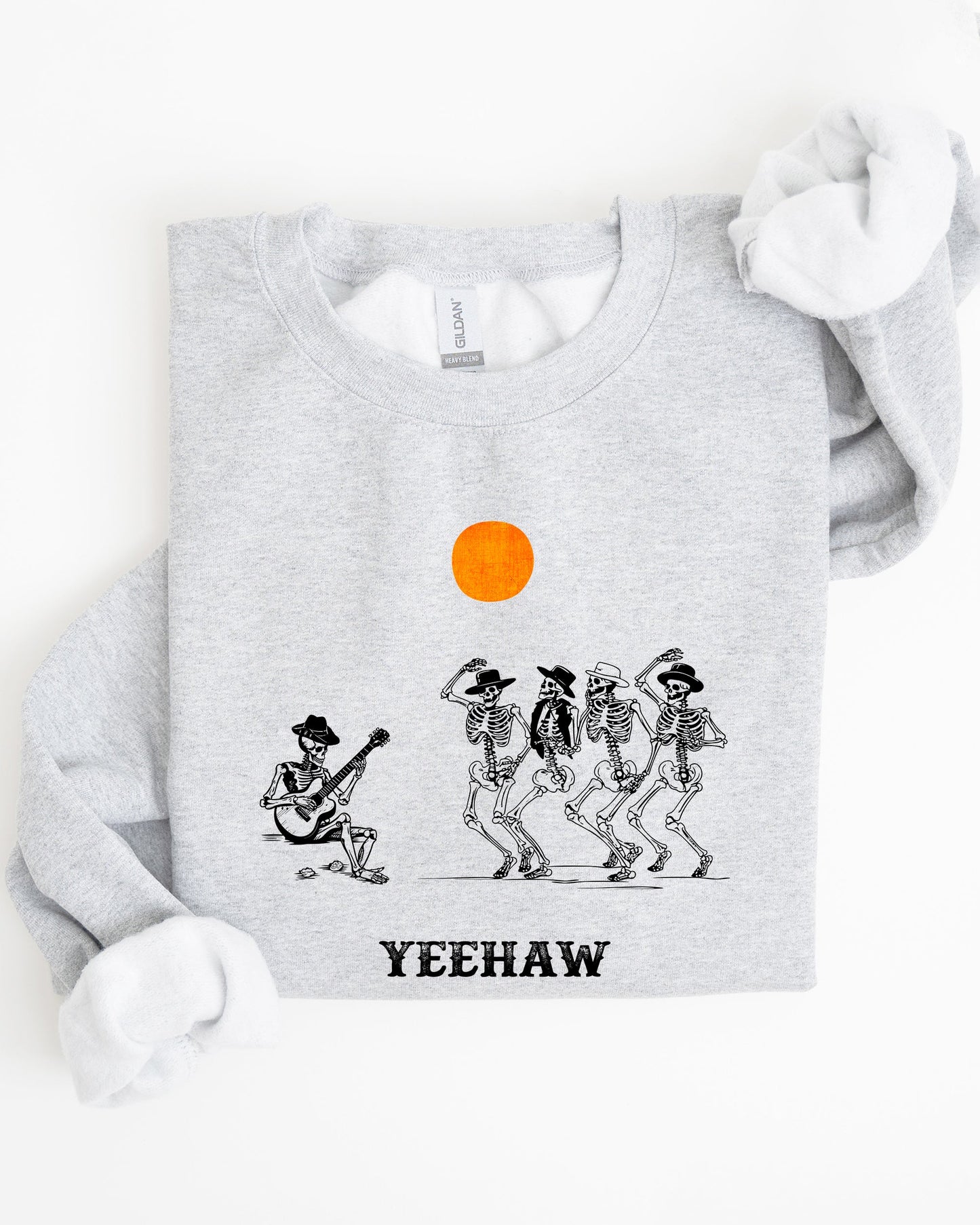 Yeehaw, Dancing Skeletons, Halloween, Country, Western, Cowboys Sweatshirt