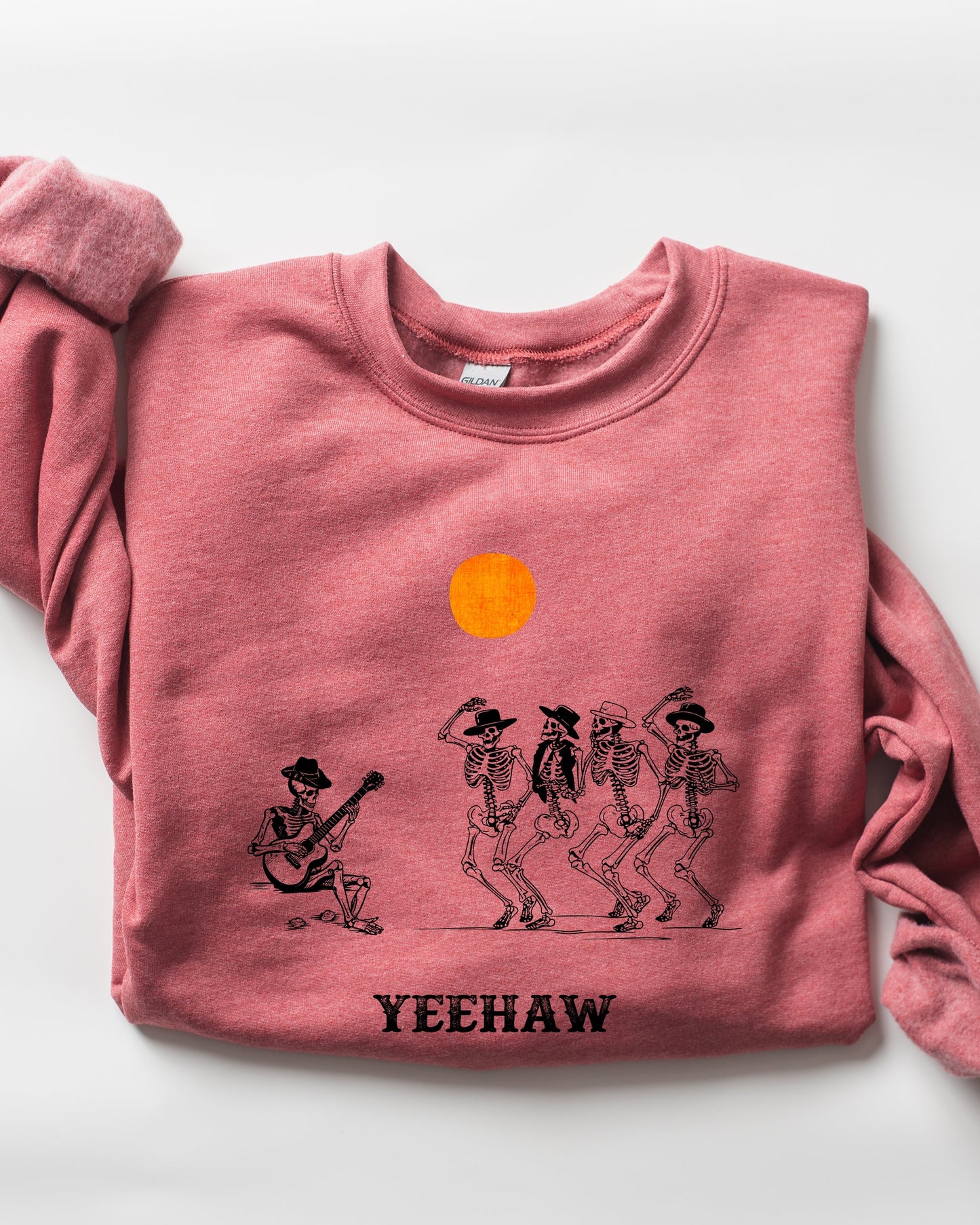 Yeehaw, Dancing Skeletons, Halloween, Country, Western, Cowboys Sweatshirt