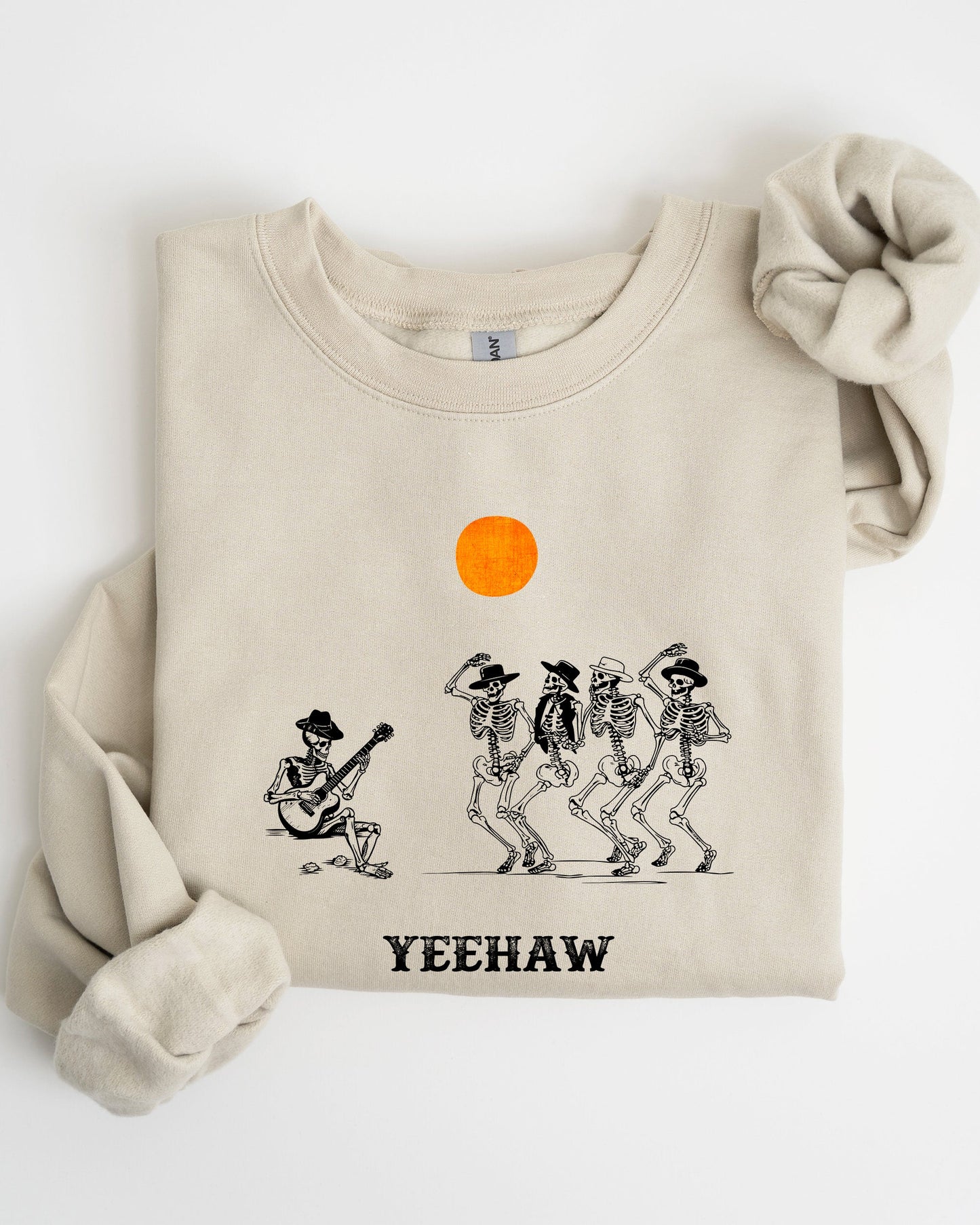 Yeehaw, Dancing Skeletons, Halloween, Country, Western, Cowboys Sweatshirt