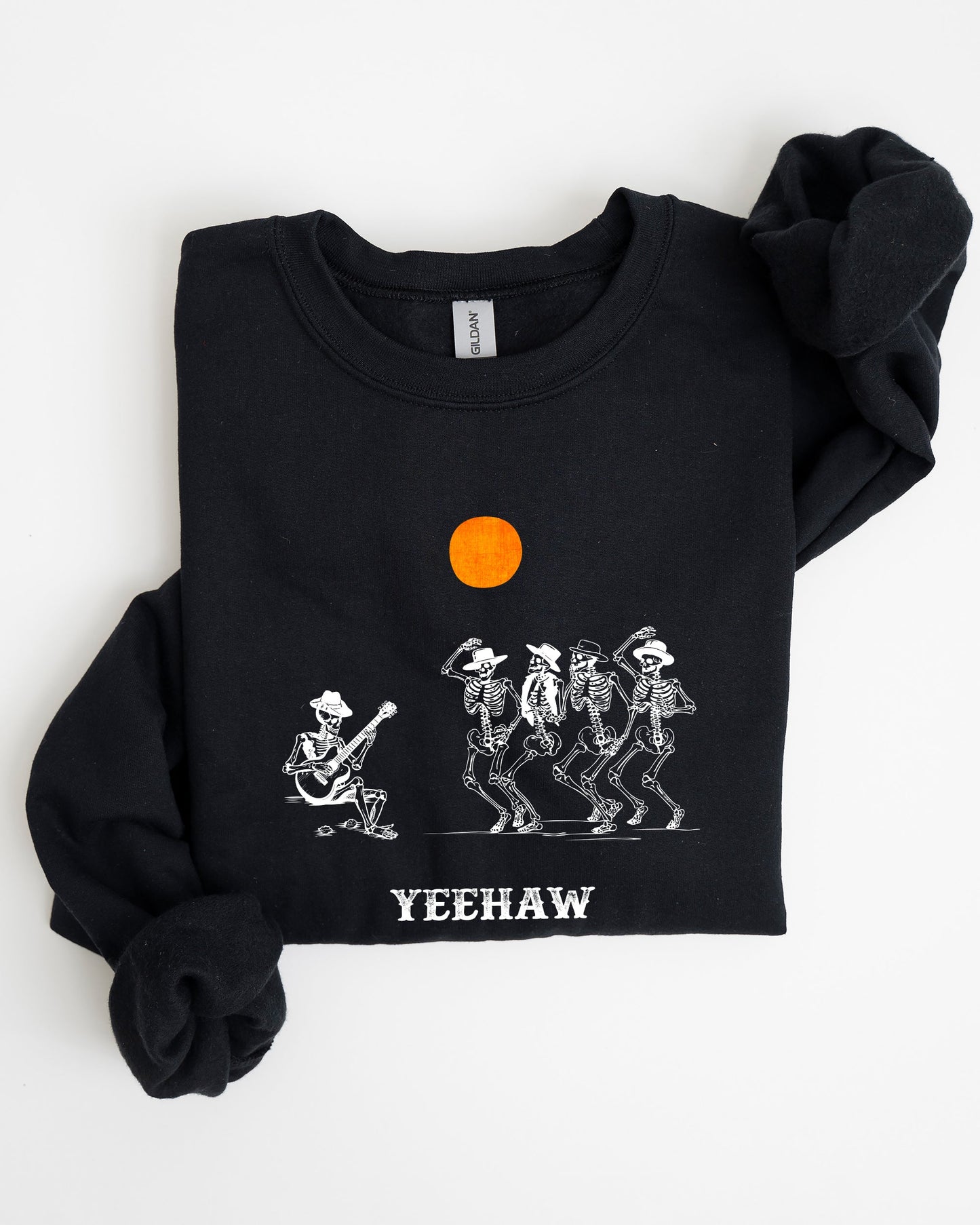 Yeehaw, Dancing Skeletons, Halloween, Country, Western, Cowboys Sweatshirt