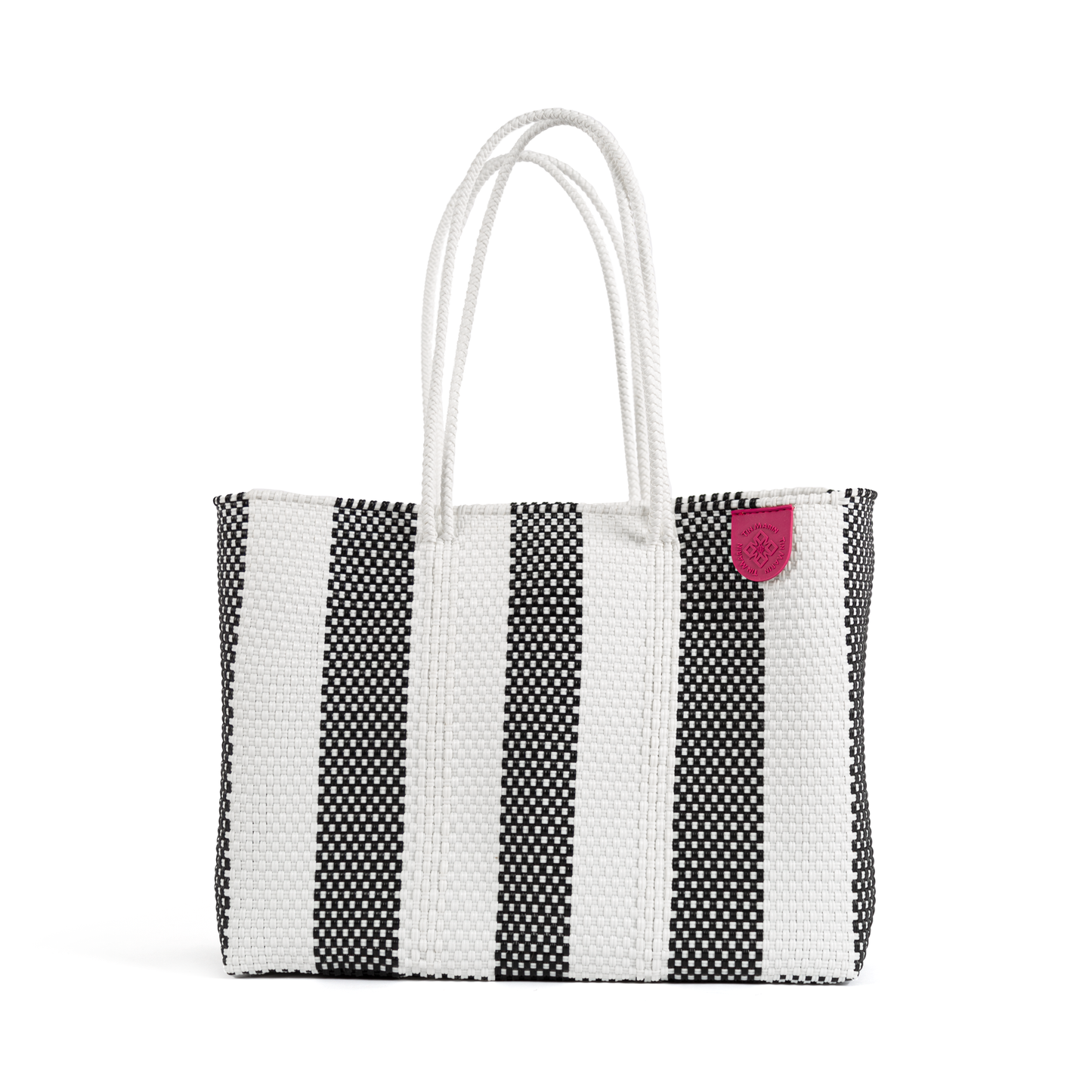 Zebra Woven Water-Resistant Super Tote Bag