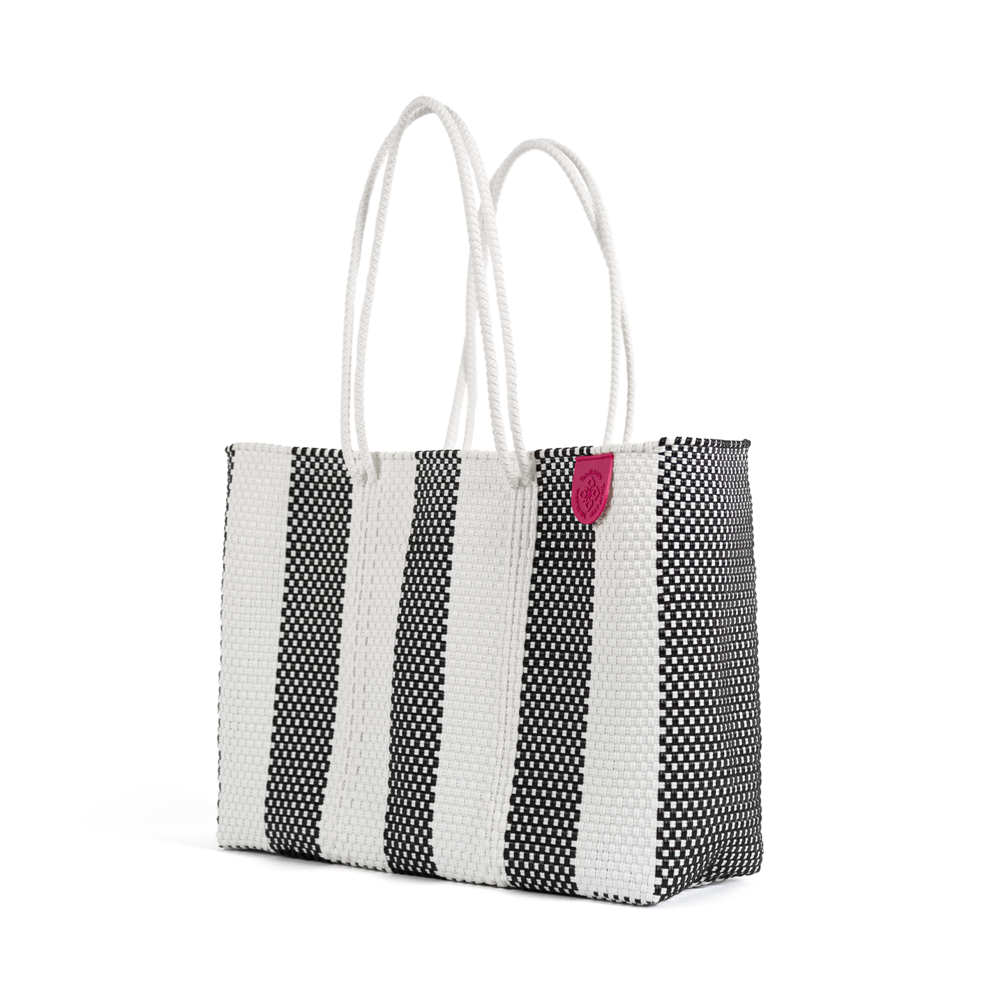 Zebra Woven Water-Resistant Super Tote Bag