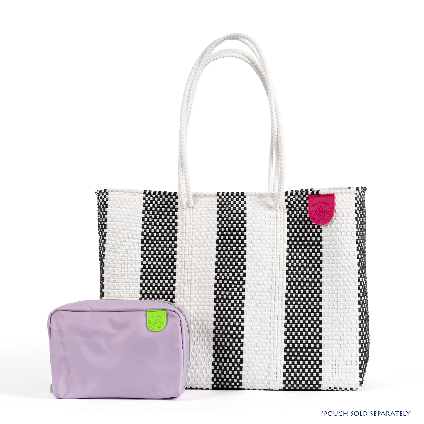 Zebra Woven Water-Resistant Super Tote Bag