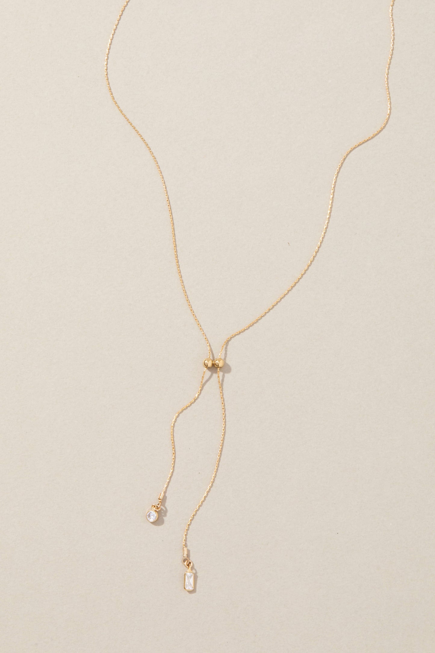 Zoey Lariat Necklace 14k Gold Filled Chain Necklace