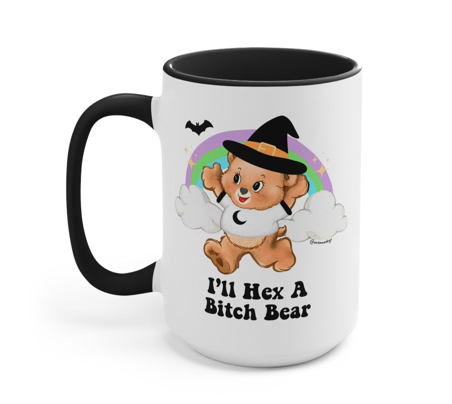 Halloween Mug Deluxe Size 15oz Ceramic I'll Hex A Bitch Bear Lolly The Bear