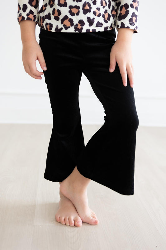 Black Velvet High Waist Bells Mila & Rose