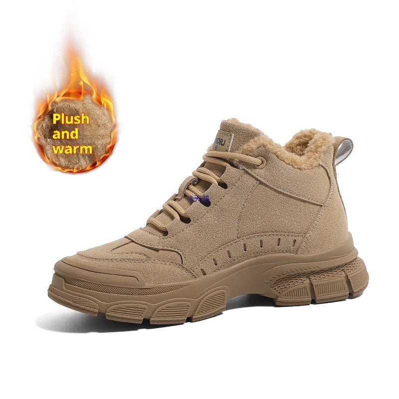 Women’s Plus-Velvet Non-Slip Snow Boots Martin Style Winter Boots