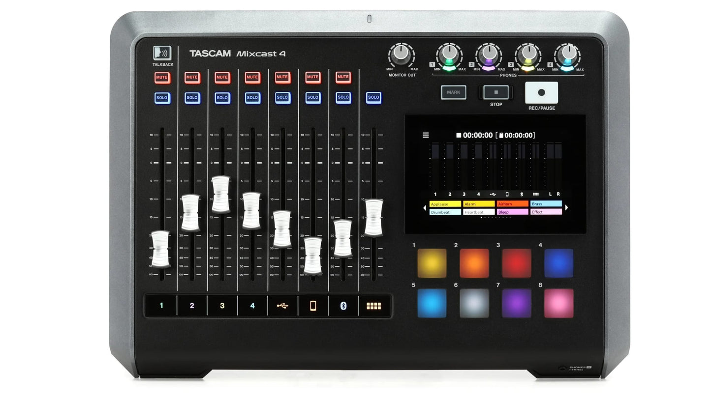 TASCAM Mixcast 4 8 Channel Digital Podcast Workstation
