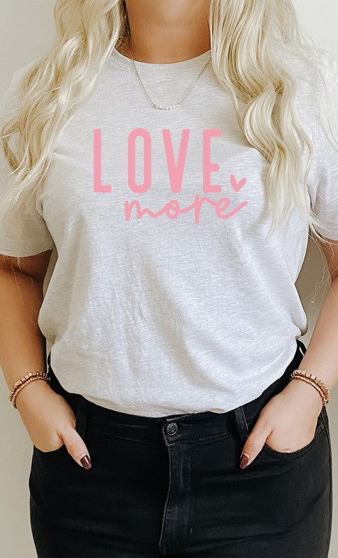 Love More Heart Graphic Tee